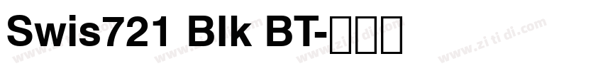 Swis721 BIk BT字体转换
